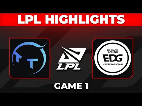 TT vs EDG Highlights Game 1 | LPL 2026 Split 1 | TT Gaming vs EDward Gaming by Onivia