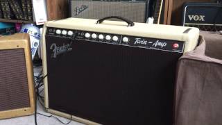 Video thumbnail for 1962 1961 blonde fender twin-amp brownface, 1967 Epiphone Riviera 1966 by Reverend Guitar Man