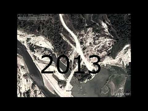 ROMANIA - "CARPATHIAN GARDEN" Satelit view of the gravel pits in FINTA MARE