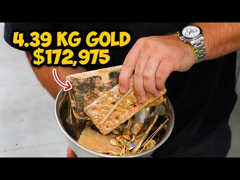 Making a 4-Kilo Gold Bar Out of Scrap Jewelry in 2 Minutes!