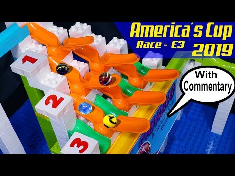 Marble race: 2019 America´s Cup - Qualifiers  E3 ► Halfpipes with Funnel RACE