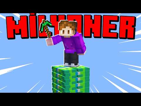 I BECAME A MILLIONAIRE IN ONE BLOCK IN MINECRAFT!