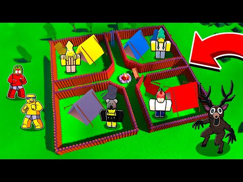 We Built 4 CAMPS For Each Kid In 99 Nights in the Forest 🔦