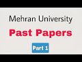 Mehran University Past Papers||Mehran University Entry Test Preparation