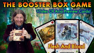 Let&#39;s Play The Flesh And Blood Booster Box Game! Exclusive Tales Of Aria Preview / Spoiler Card!
