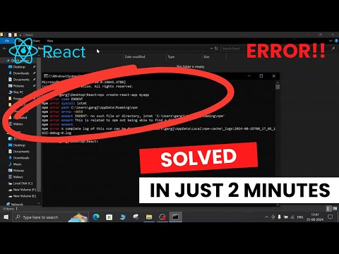 Npx create-react-app Not Working | How to Fix the Error While Installing React | Fix React Error