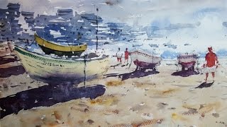 How to paint a beach scene - Watercolour Demonstration by Tim Wilmot #15