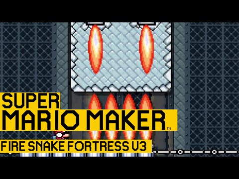 Fire Snake Fortress V3 - Super Mario Maker