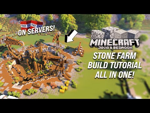 Minecraft Stone Farm Tutorial [Aesthetic] [Java/Bedrock/Console] [1440p HD]