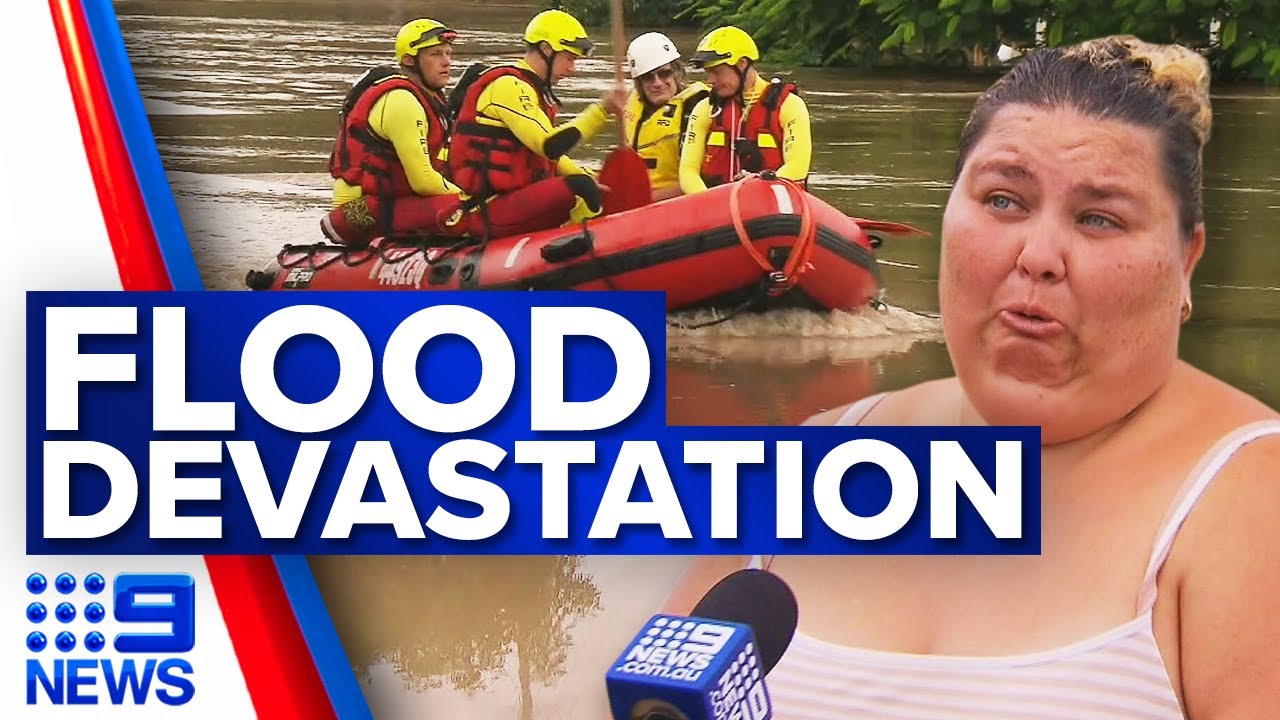 Queensland community devastated by flood damage as clean-up continues | 9 News Australia