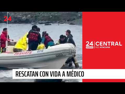 Rescatan con vida a médico en Caleta Chañaral de Aceituno | 24 Horas TVN Chile