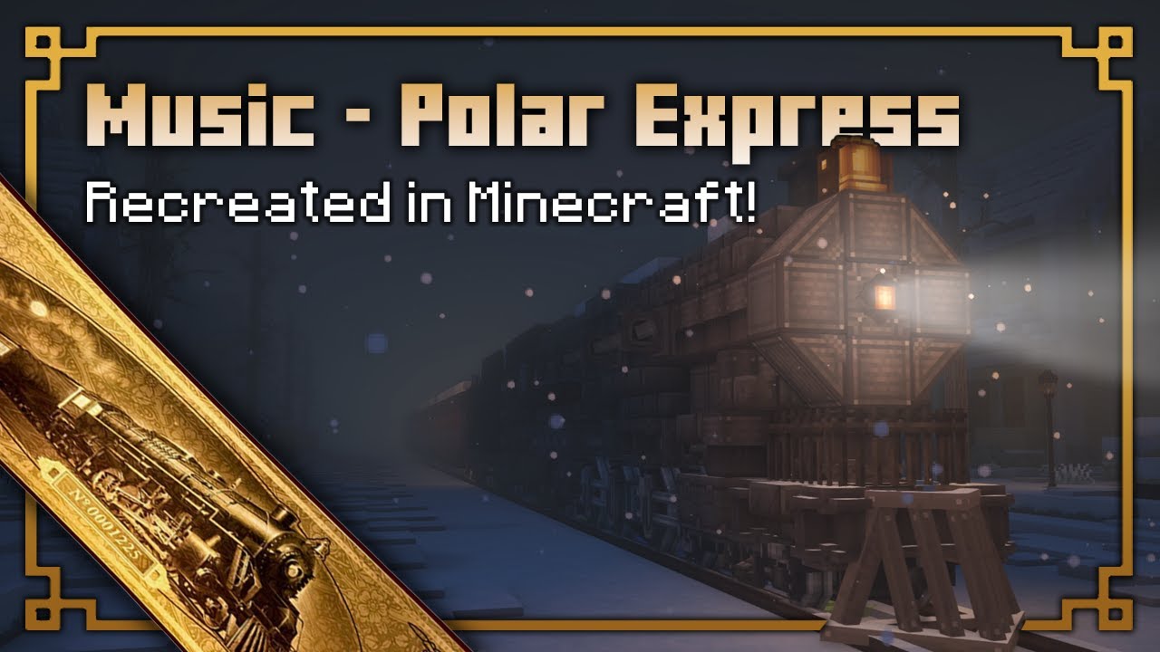 The Polar Express 🎅 Music & Ambience (Minecraft) • 1 Hour