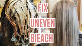 How to fix uneven bleached hair at home? |Star Hair ColourExpert
