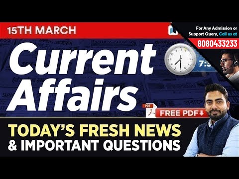 #264 : 15 March 2019 Current Affairs in Hindi | Current Affairs 2019 Questions + Static GK in Hindi