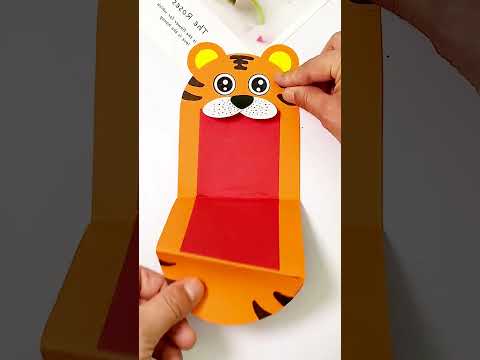 Let's Make A Tiger Head Hand Puppet With The Children | DIY Handmade
