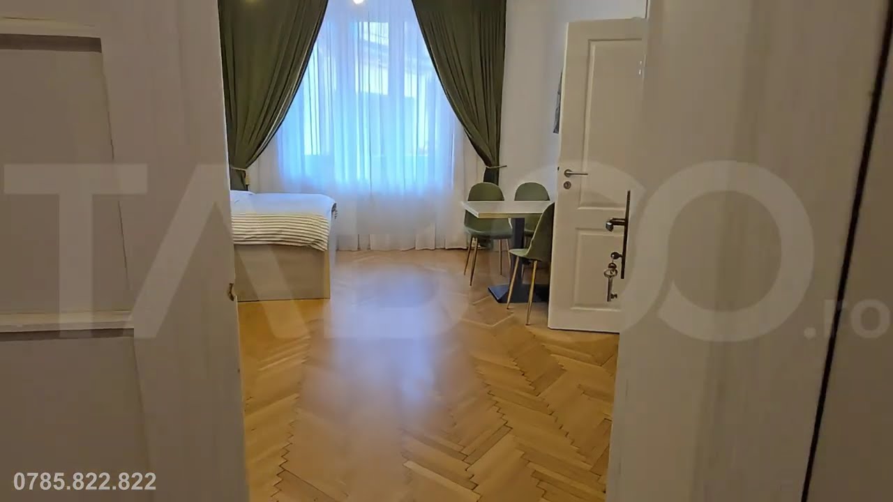 Apartament de vanzare in Centrul Istoric Sibiu 90 mpu mobilat utilat - Video
