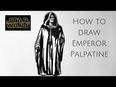 How to draw Emperor Palpatine from Star Wars