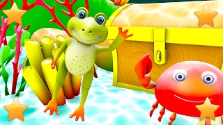Five Little Speckled Frogs | Kindergarten Nursery Rhymes & Songs for Kids