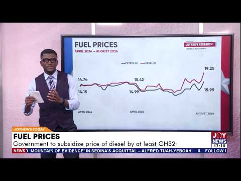 Exclusive: Govt to subsidize price of diesel by at least GHS2 - JoyNews sources confirm