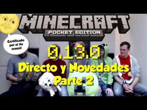 Minecraft PE 0.13.0 - Mods - Realidad Virtual - Redstone y mas - Noticias Pocket Edition - Directo Video