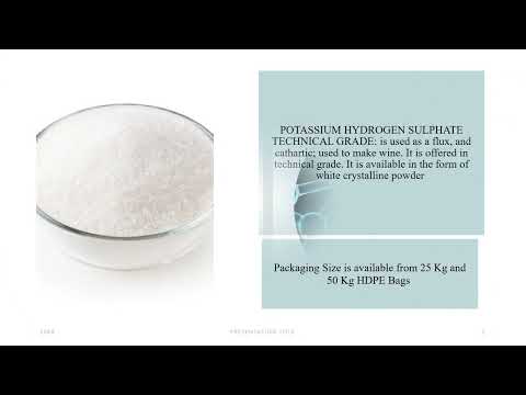White powder potassium hydrogen sulphate technical, hdpe bag...