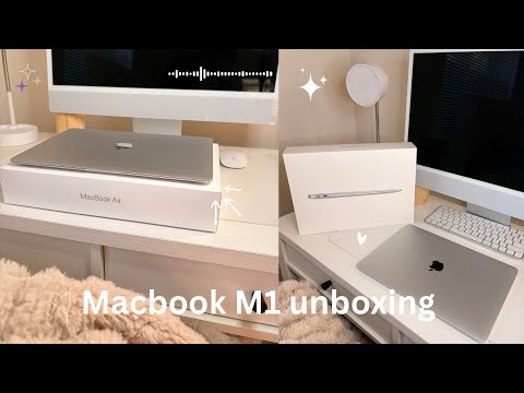 MACBOOK AIR M1 UNBOXING and setup | silver, 256gb *M1 MacBook in 2025!!*