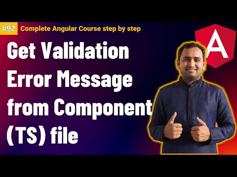 Get Validation Error Message Angular Reactive Forms Reactive Forms In Angular Angular Tutorial