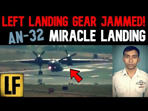IAF An-32 One Wheel Landing!