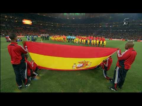 Himno de España en la Final de la Copa del Mundo 2010 de Sudáfrica. Estadio Soccer City