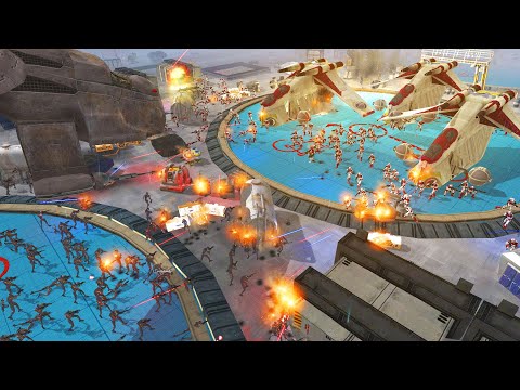 Commando Raid on Clone Air Field! - Men of War: Star Wars Mod Battle Simulator