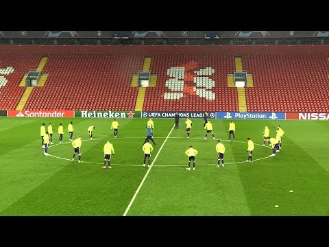 Genk Train At Anfield Ahead Of Champions League Match Against Liverpool
