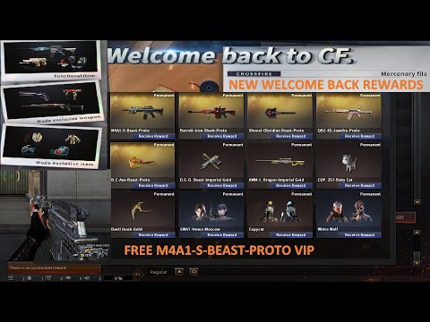 NEW FREE M4A1-S-BEAST-PROTO VIP WELCOME BACK REWARDS CROSSFIRE PH