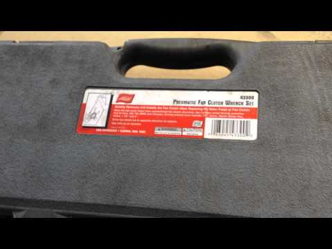 Matco and lisle Pnuematic fan clutch wrench set