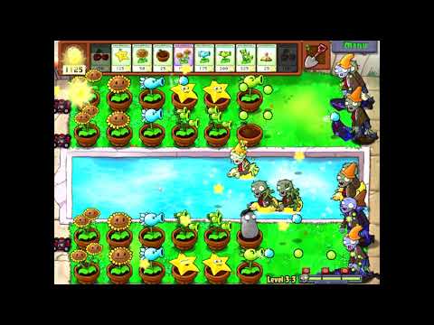 Plants vs Zombies 3-3 Challenge (Pot-Planting & No Pool Planting)