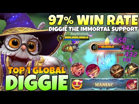 97% WINRATE DIGGIE THE ANNOYING SUPPORT 100% UNKILLABLE! Diggie Best Build 2022| Top 1 Global Diggie