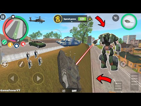 Rope Hero: Vice Town (Transformer Tanks jump Building to Building) Frog Tanks - Android Gameplay HD