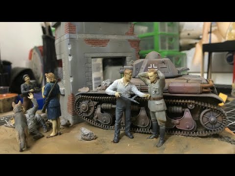 Building Tamiya French R35 Tank. The French Resistance Diorama.