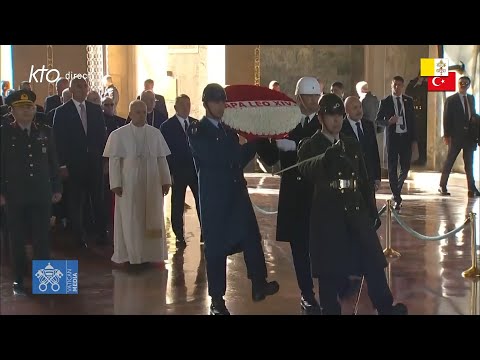 Visite du pape Léon XIV au mausolée d’Atatürk à Ankara (Turquie)