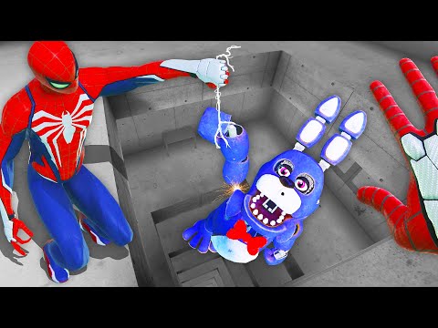 Pushing FNAF Animatronics Down The PLATFORM... (Bonelab VR Mods)