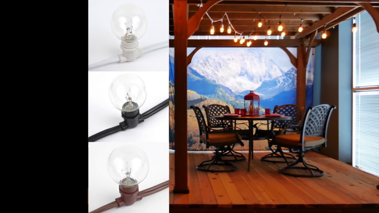 25' White Commercial Grade Stringer 25 Candelabra (e12) Base Sockets