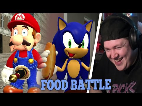 Mario VS Sonic Funny Animation - Food Battle | REAKTION