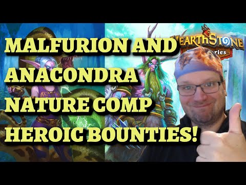 Malfurion and Anacondra Nature Comp Takes Down Heroic Rotimer and Garrosh! (Hearthstone Mercenaries)