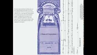 Stock Certificate Product Demo