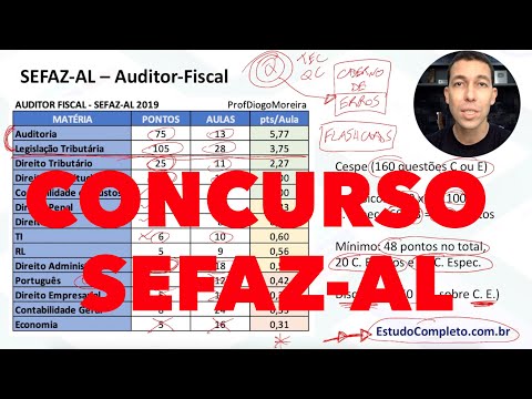 Concurso SEFAZ-AL (Auditor Fiscal) - Veja como estudar!