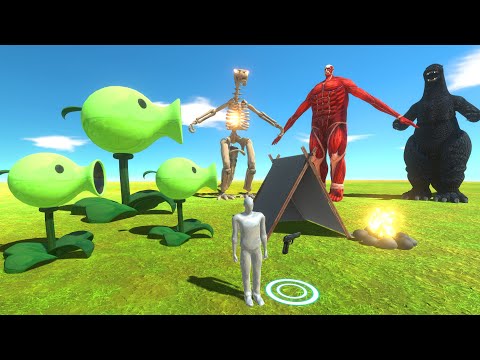 Defend With Peashooter From Titans - Animal Revolt Battle Simulator