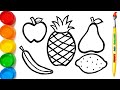 The Secret To Easy Fruit Drawing For Kids, Coloring and Painting For Kids #382