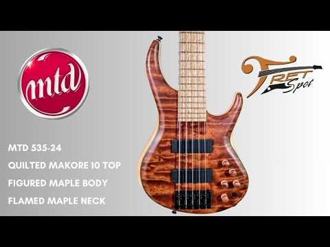 MTD 535-24 with Quilted Makore Top, Flamed Maple Body & Birdseye Maple Fingerboard image 17