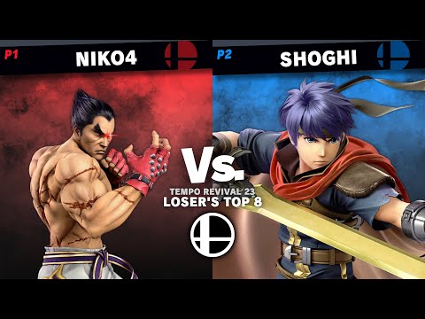 Tempo Revival 23 - Niko4 (Kazuya) Vs. Shoghi (Ike) - Loser's Top 8 - Smash Ultimate