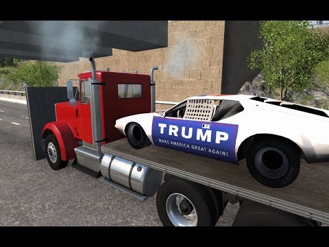 High Speed Brick Wall Crashes 4 - BeamNG.Drive Car Accident