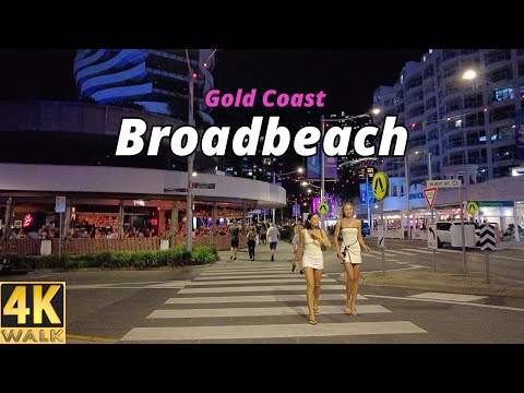 Broadbeach Walking Tour Gold Coast Australia 🇦🇺 4K Nightlife